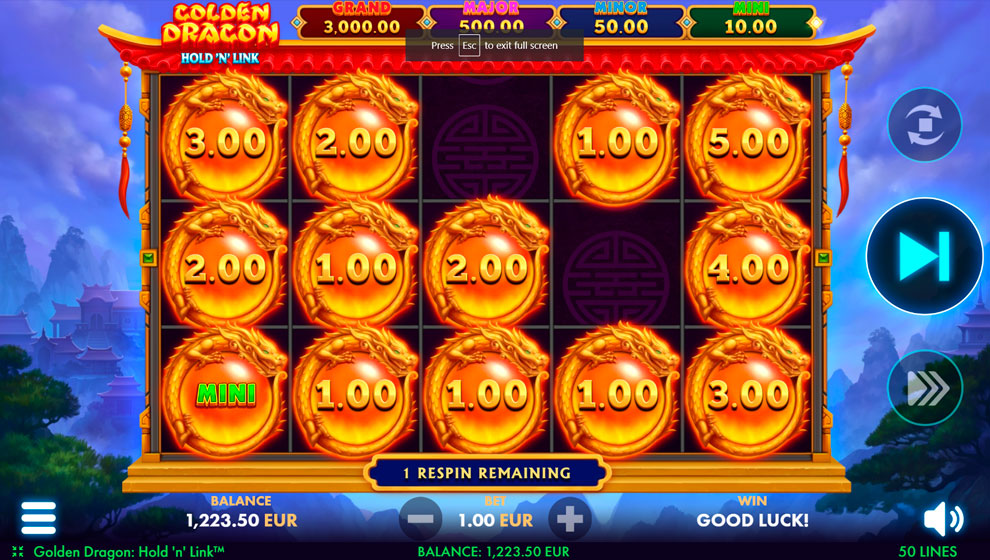 Golden Dragon: Hold ‘N’ Link – грати безкоштовно в демо | GamblingShot