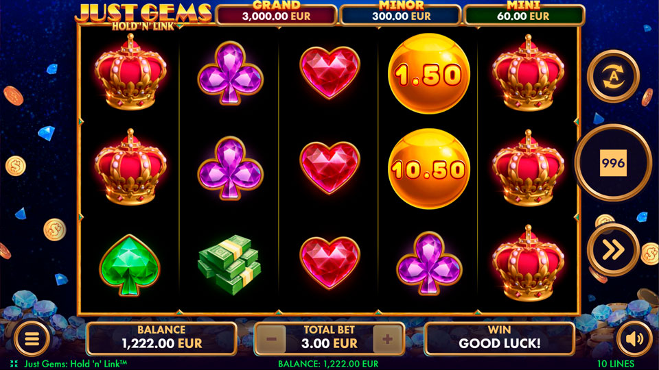 Just Gems: Hold ‘n’ Link – грати безкоштовно в демо | GamblingShot
