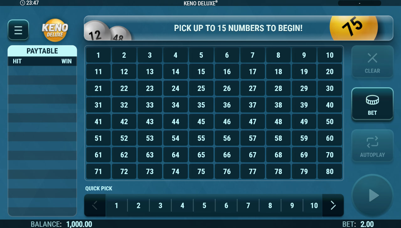 Keno Deluxe – play free demo | GamblingShot