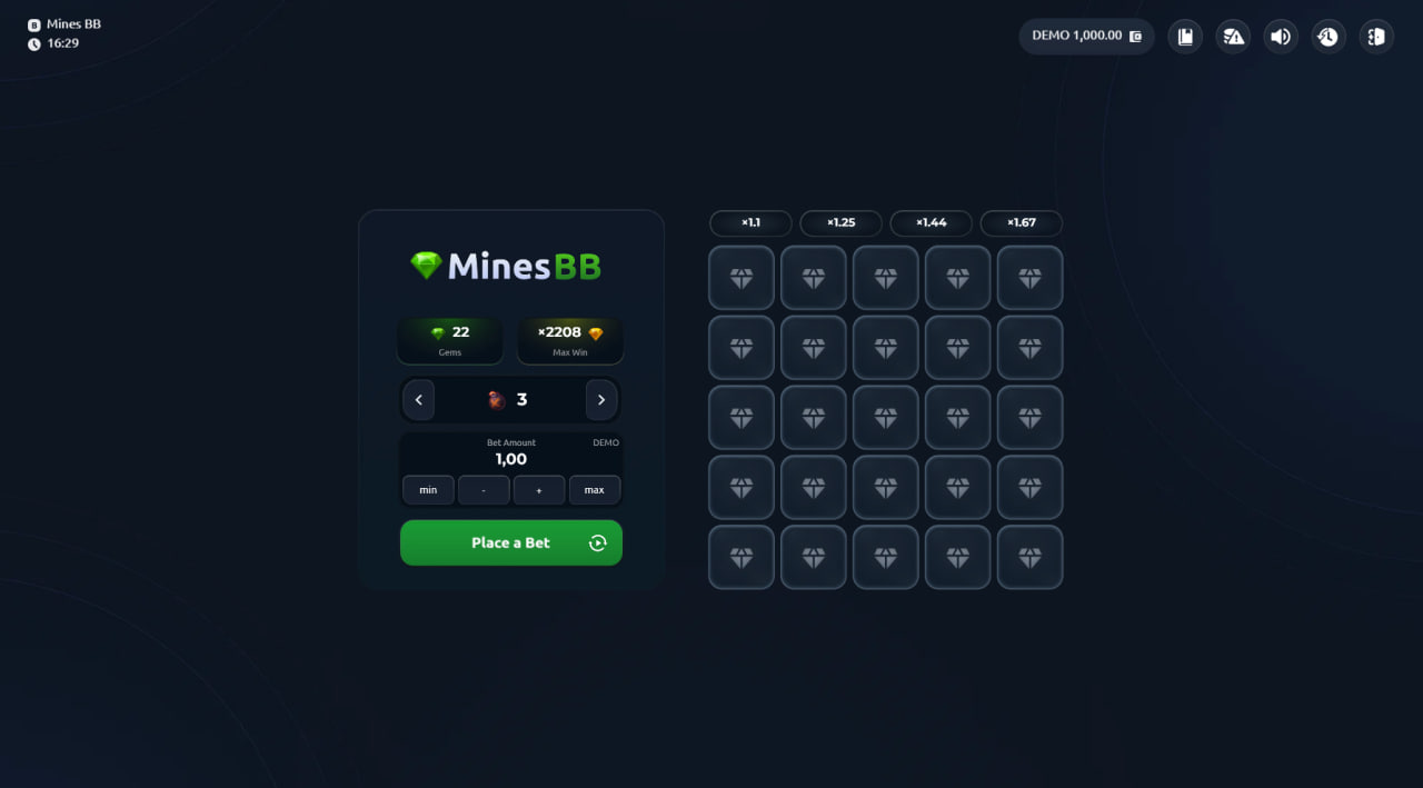 Mines BB – грати безкоштовно в демо | GamblingShot