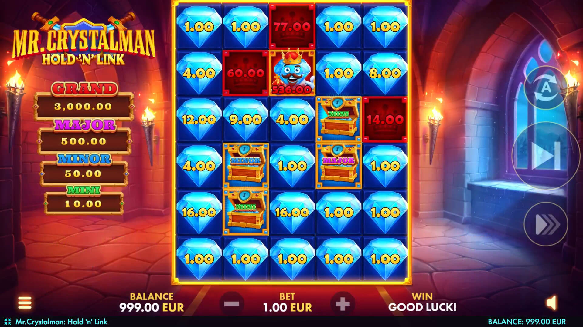 Mr. Crystalman: Hold ‘N’ Link – play free demo | GamblingShot