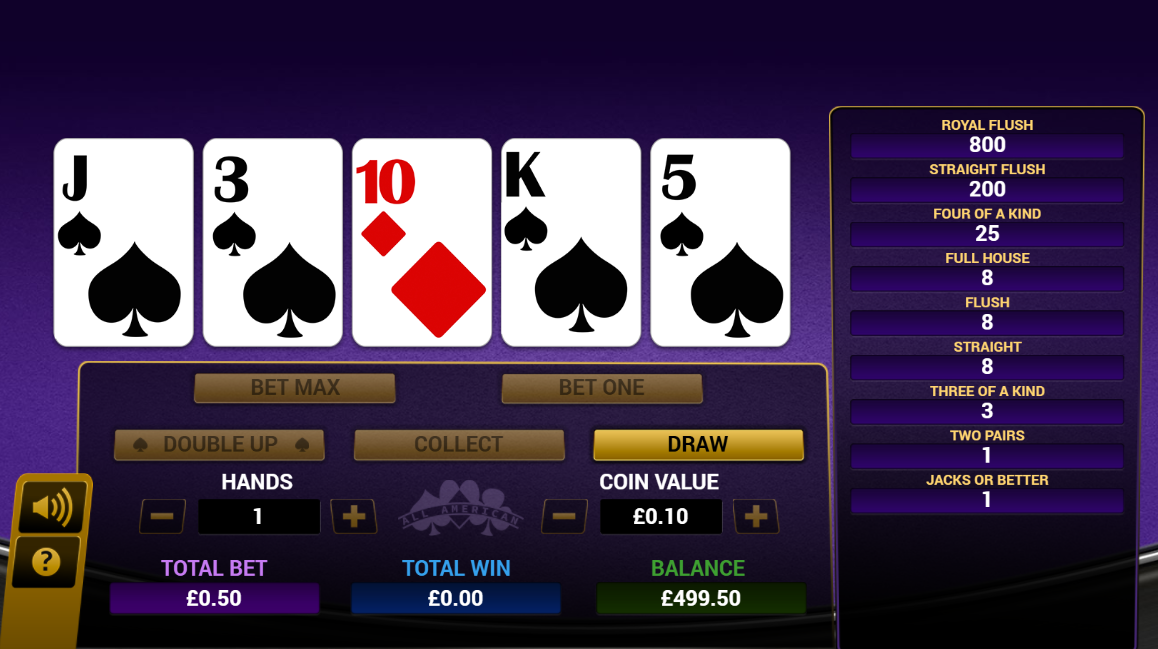 Multi-Hand All American Poker – play free demo | GamblingShot