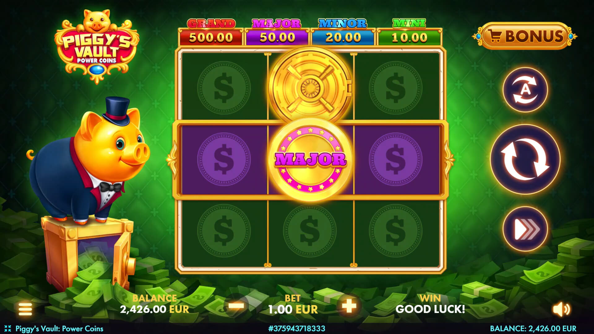 Piggy’s Vault: Power Coins – грати безкоштовно в демо | GamblingShot