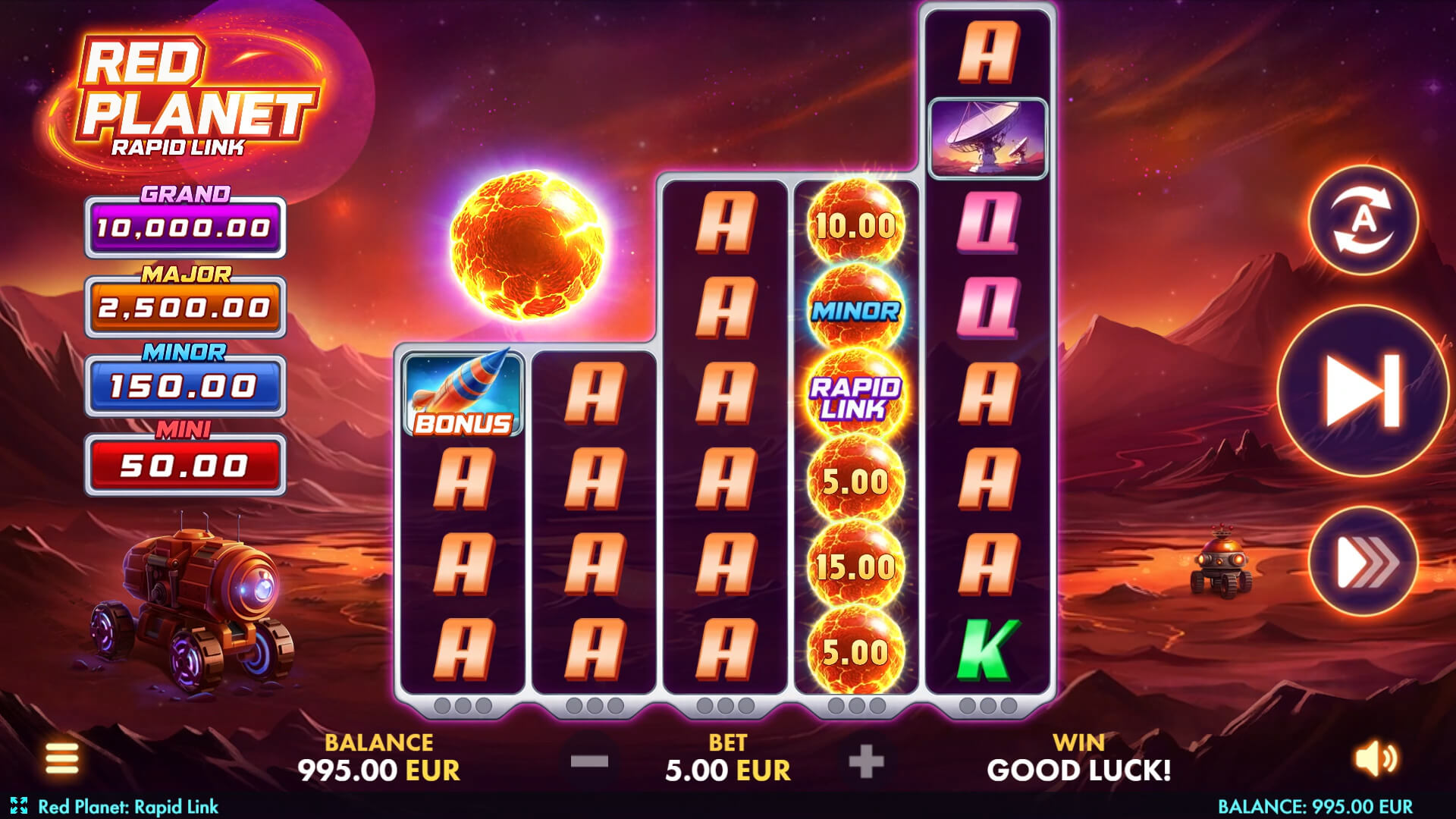 Red Planet: Rapid Link – грати безкоштовно в демо | GamblingShot