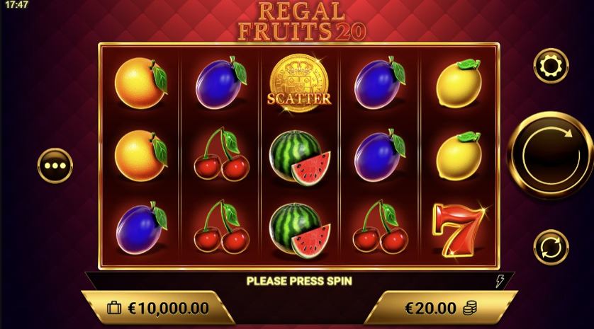 Regal Fruits 20 – грати безкоштовно в демо | GamblingShot
