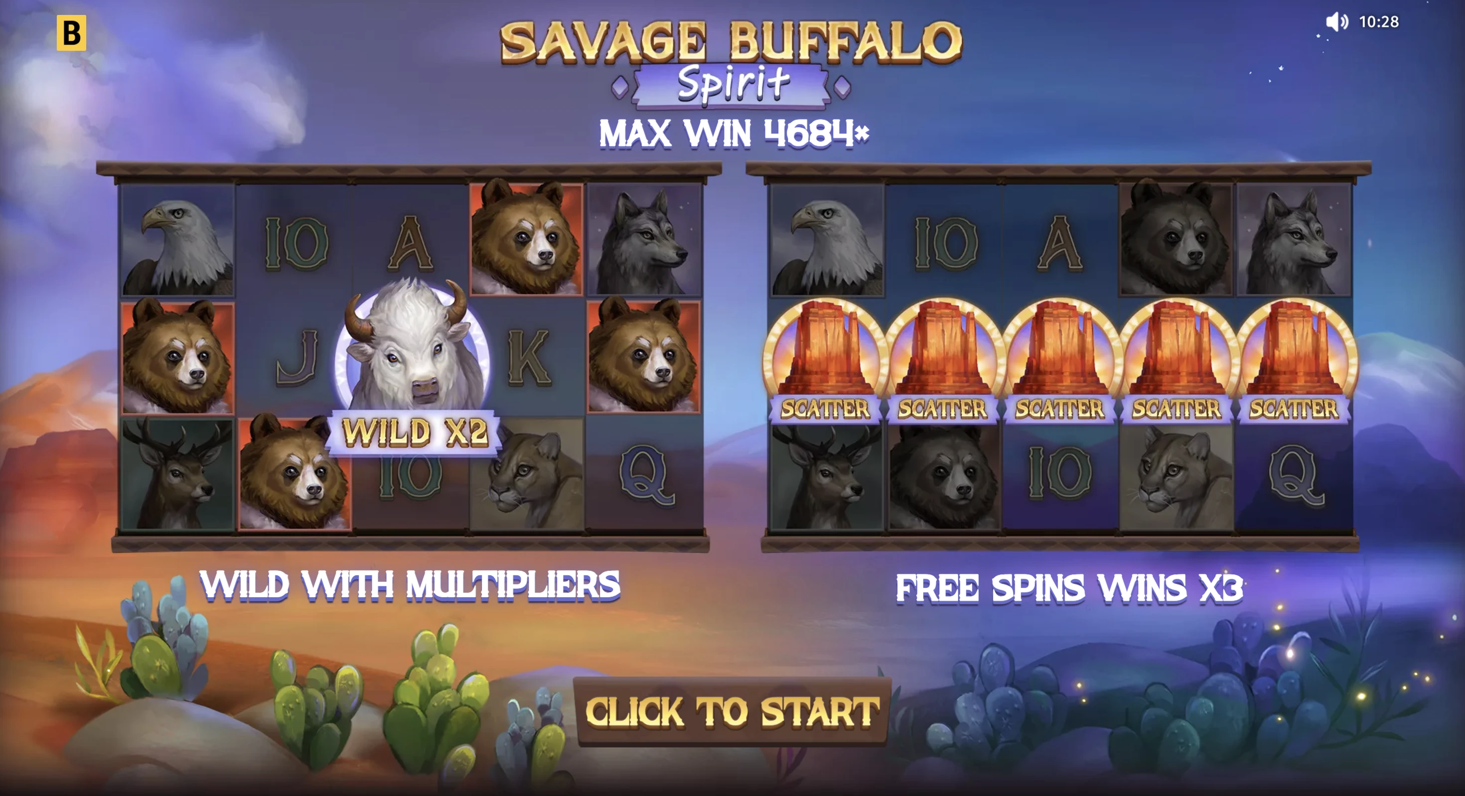 Savage Buffalo Spirit – play free demo | GamblingShot
