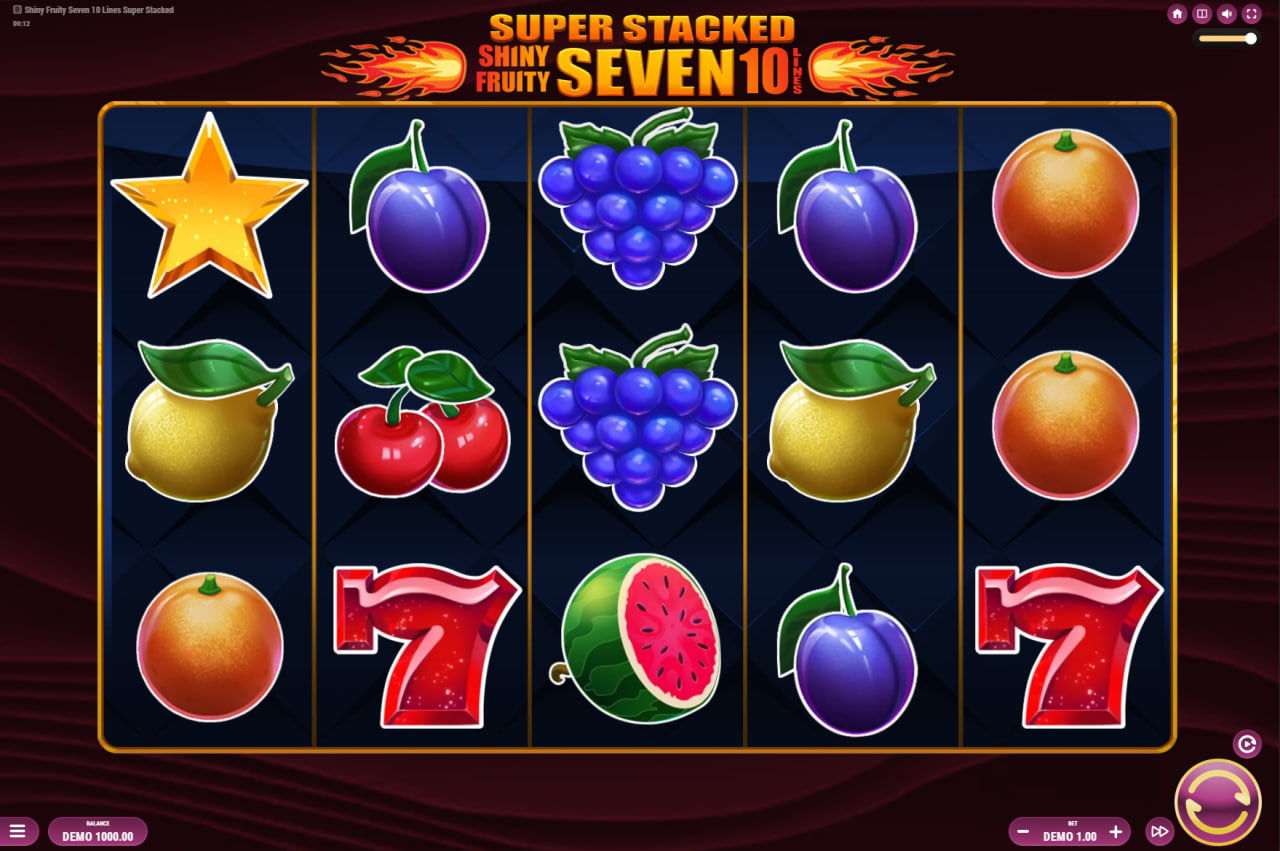 Shiny Fruity Seven 10 Lines Super Stacked – play free demo | GamblingShot