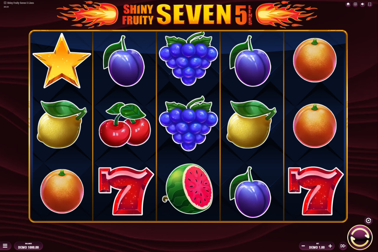 Shiny Fruity Seven 5 Lines – грати безкоштовно в демо | GamblingShot