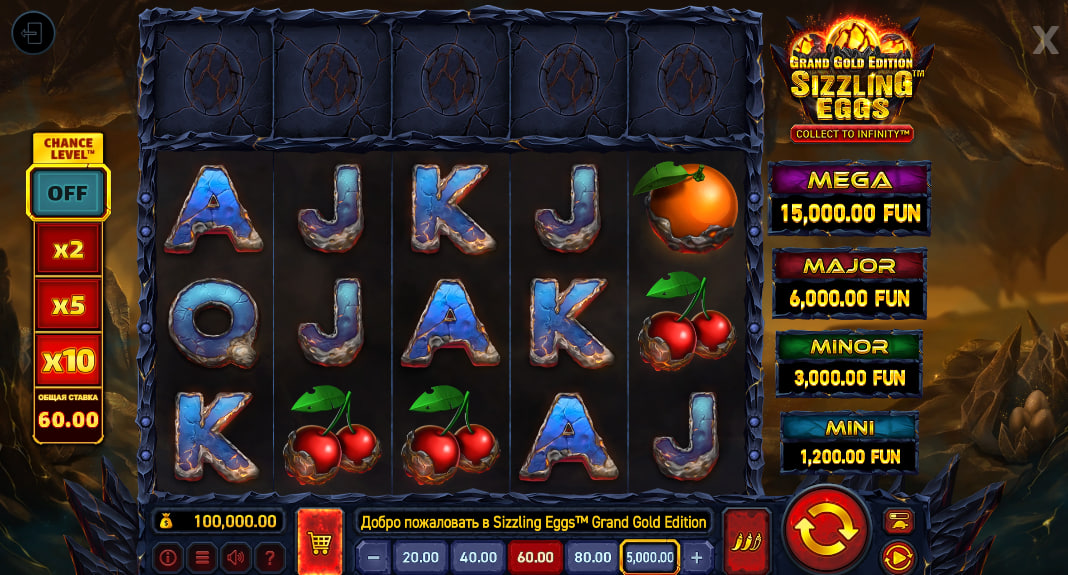 Sizzling Eggs™ Grand Gold Edition – грати безкоштовно в демо | GamblingShot