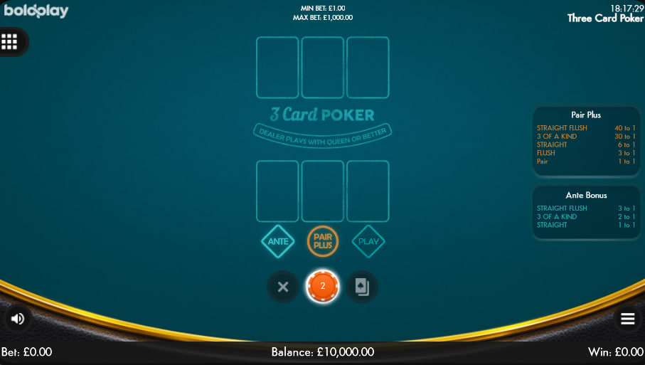 Three Card Poker – play free demo | GamblingShot