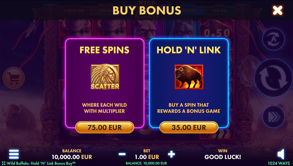 Wild Buffalo Hold ‘N’ Link Bonus Buy – грати безкоштовно в демо | GamblingShot