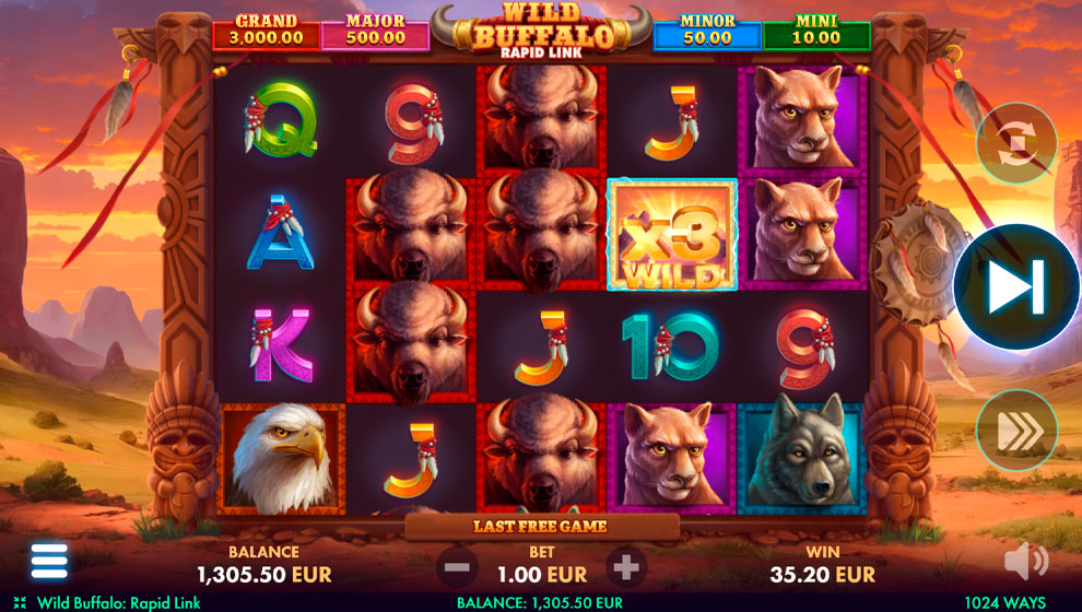 Wild Buffalo: Rapid Link – грати безкоштовно в демо | GamblingShot