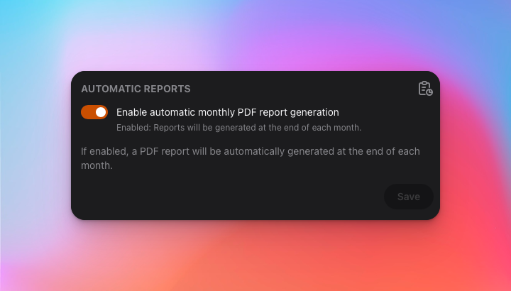 New Setting for Automatic Reports