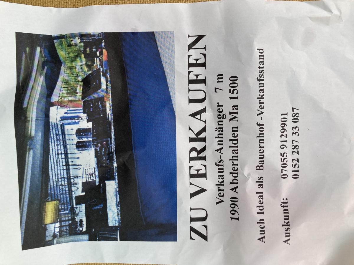 Verkaufsanhänger