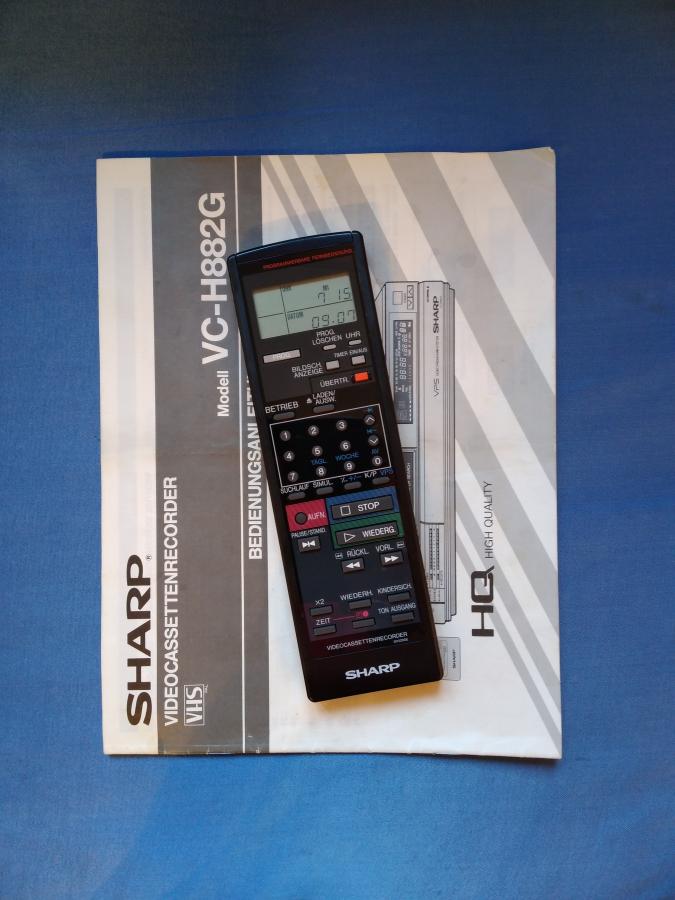 SHARP VC-H882G VHS Re. Fernb. + Bed.anl.