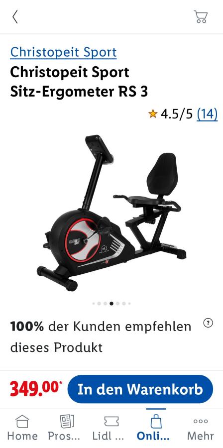 Sitzergometer christopeit RS3