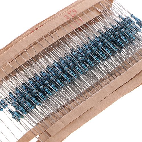 60Pcs. 1/4W Metal Film Resistors Assortment for DIY Electronic Projects and Experiments