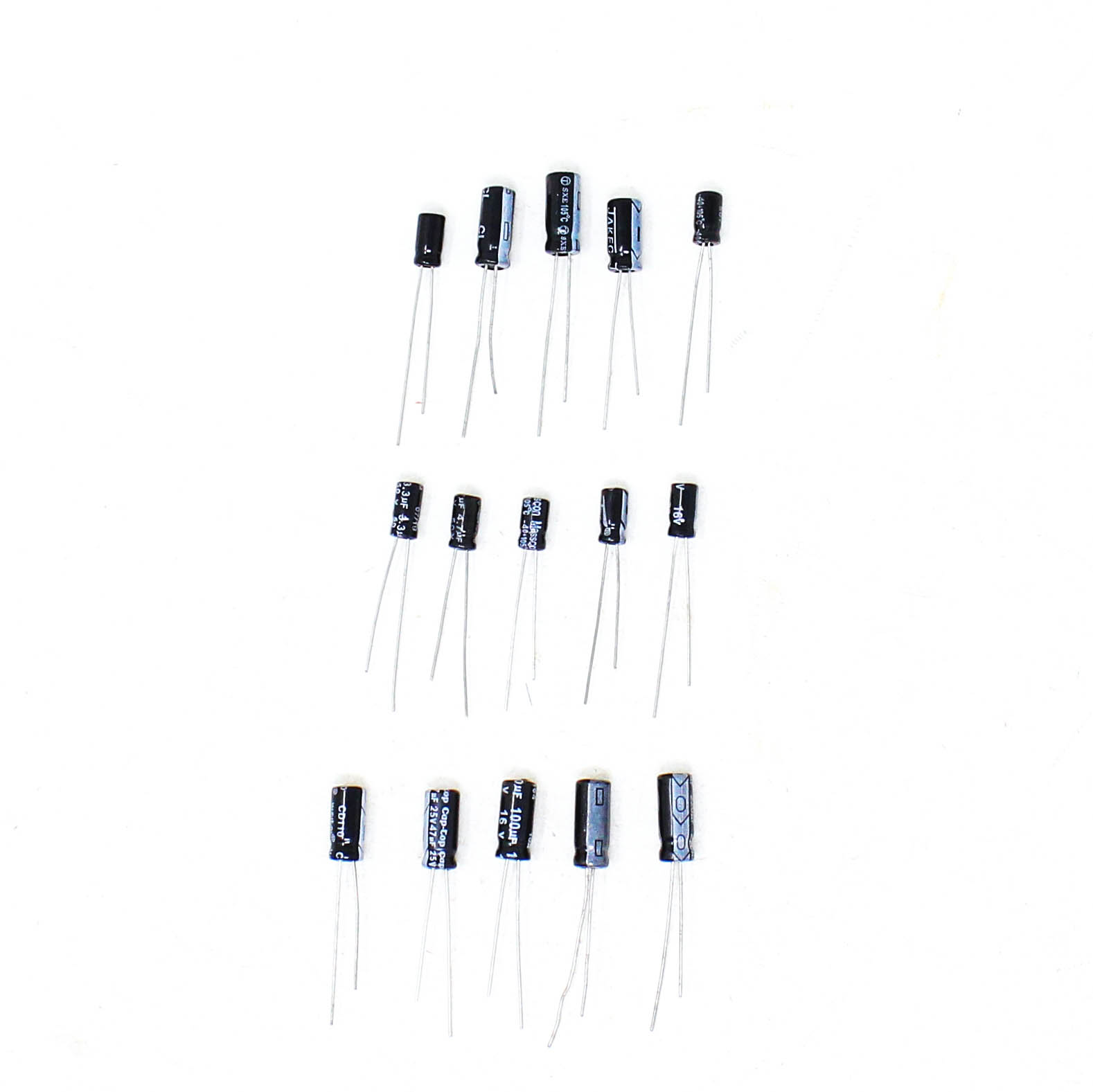 ORANGE 200PCS 0.1uf 50V-220uF 10V Electrolytic Capacitors Kit