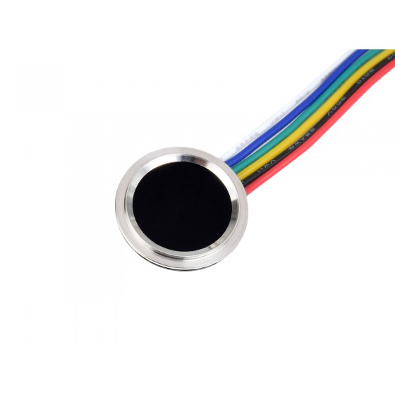 Waveshare Round-Shaped All-In-One Capacitive Fingerprint Sensor (D) Cortex Processor 360° Verification