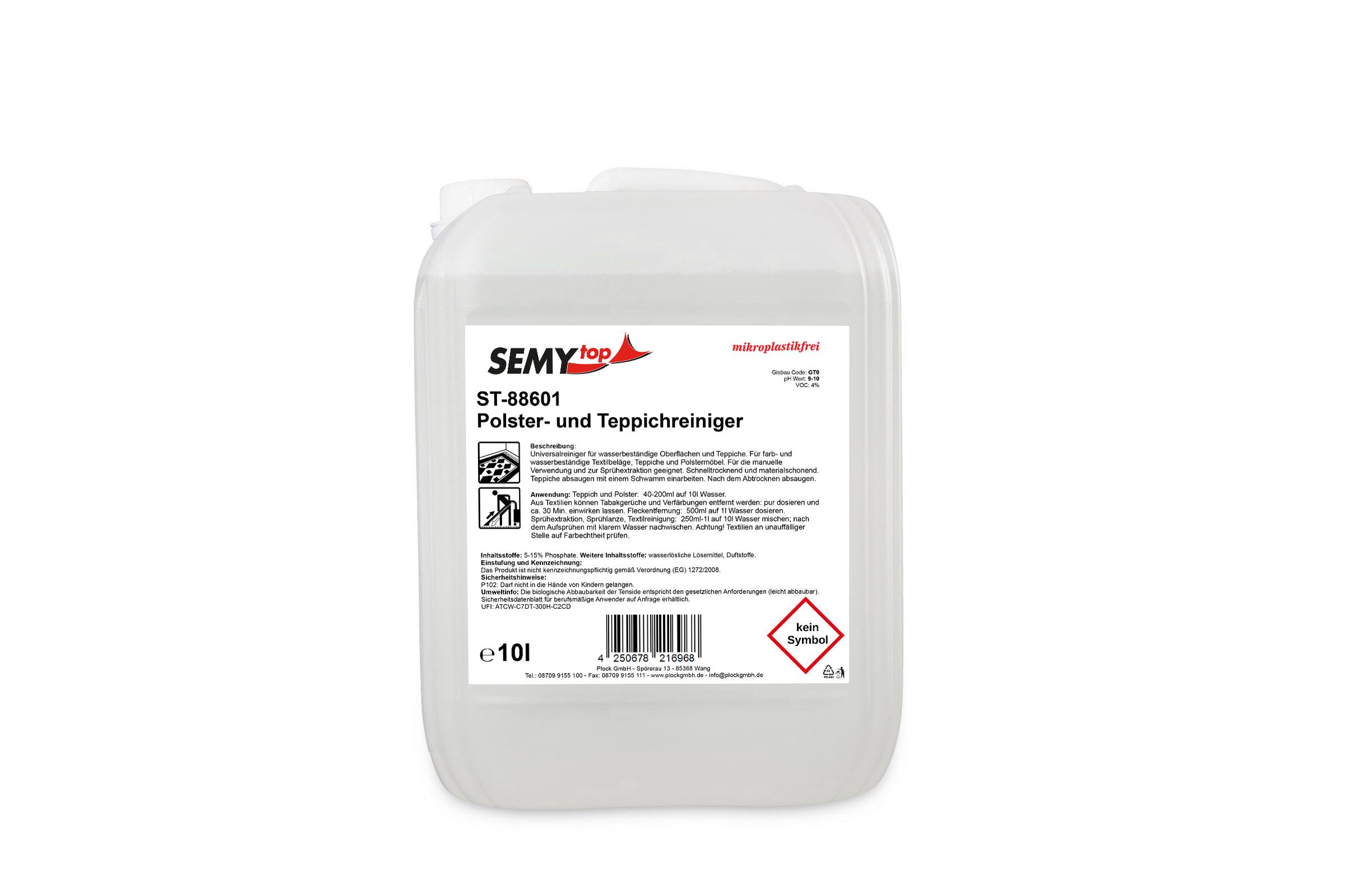 SEMYtop Polster und Teppich Reiniger, 10 Liter