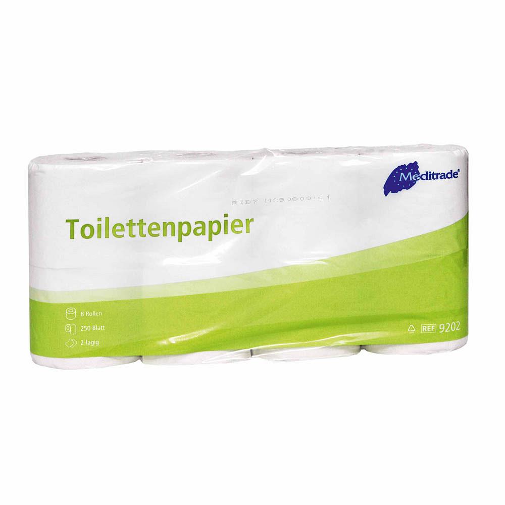 Toilettenpapier Kleinrolle, 2-lagig, 250 Blatt, Recycling