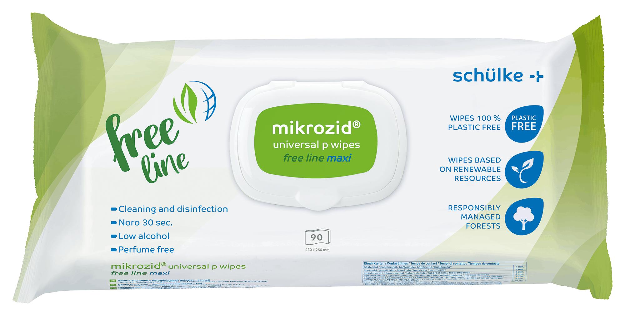 mikrozid® universal p wipes free line maxi (90 Tücher)