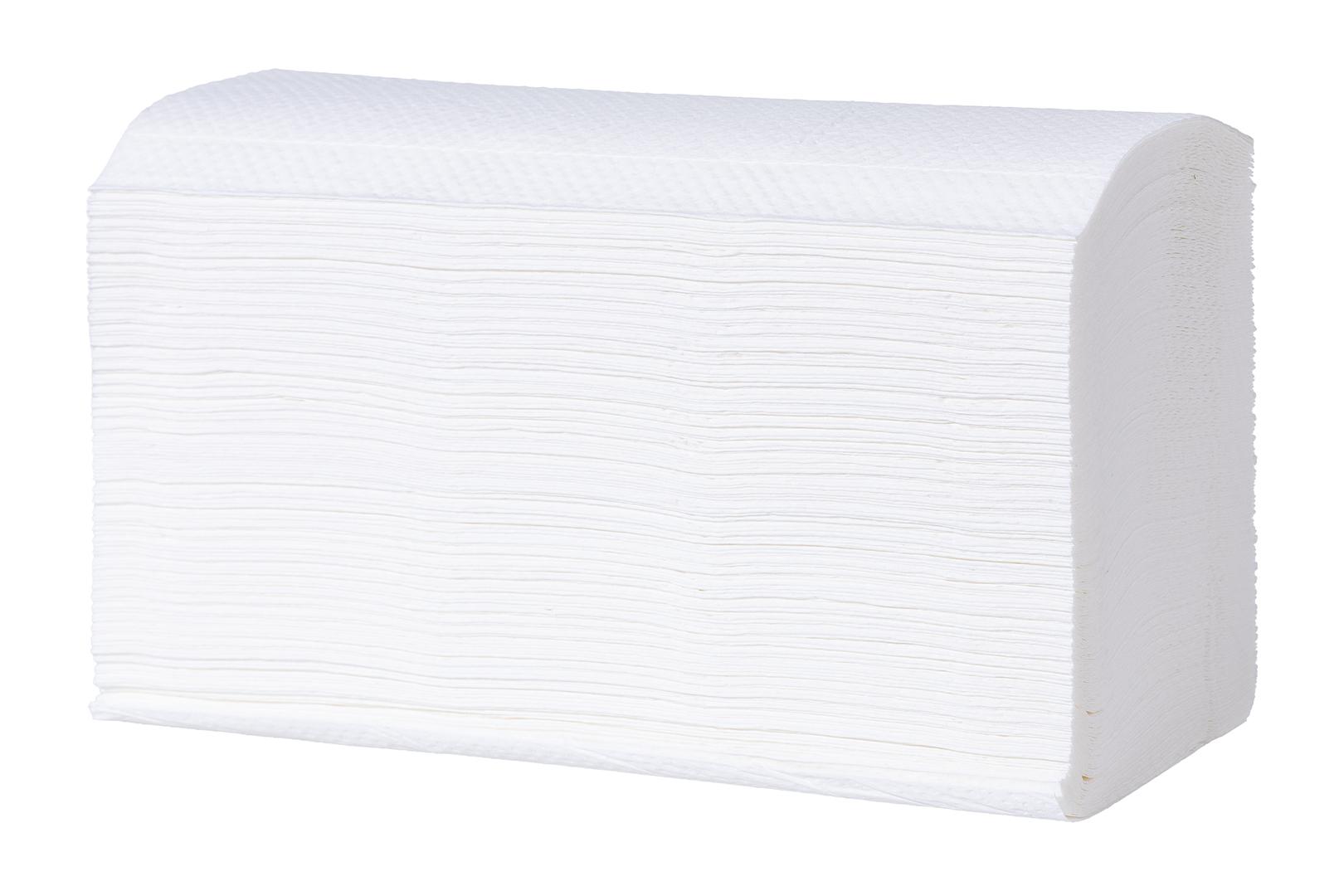 Falthandtücher, N-Falz, 2-lagig, 20,8 x 24,0 cm, 3000 Blatt, Zellulose