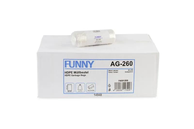FUNNY HDPE Müllbeutel, natur, 18 l, 450 x 520 mm