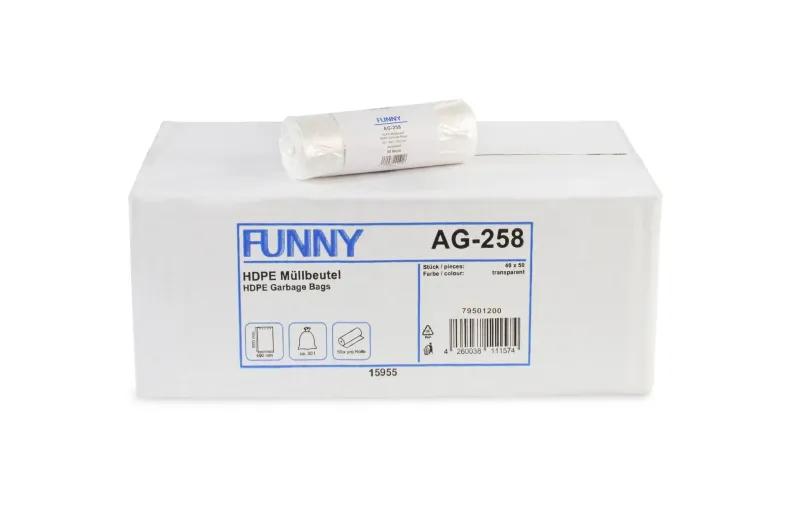 FUNNY HDPE Müllbeutel, natur, 30 l, 490 x 600 mm
