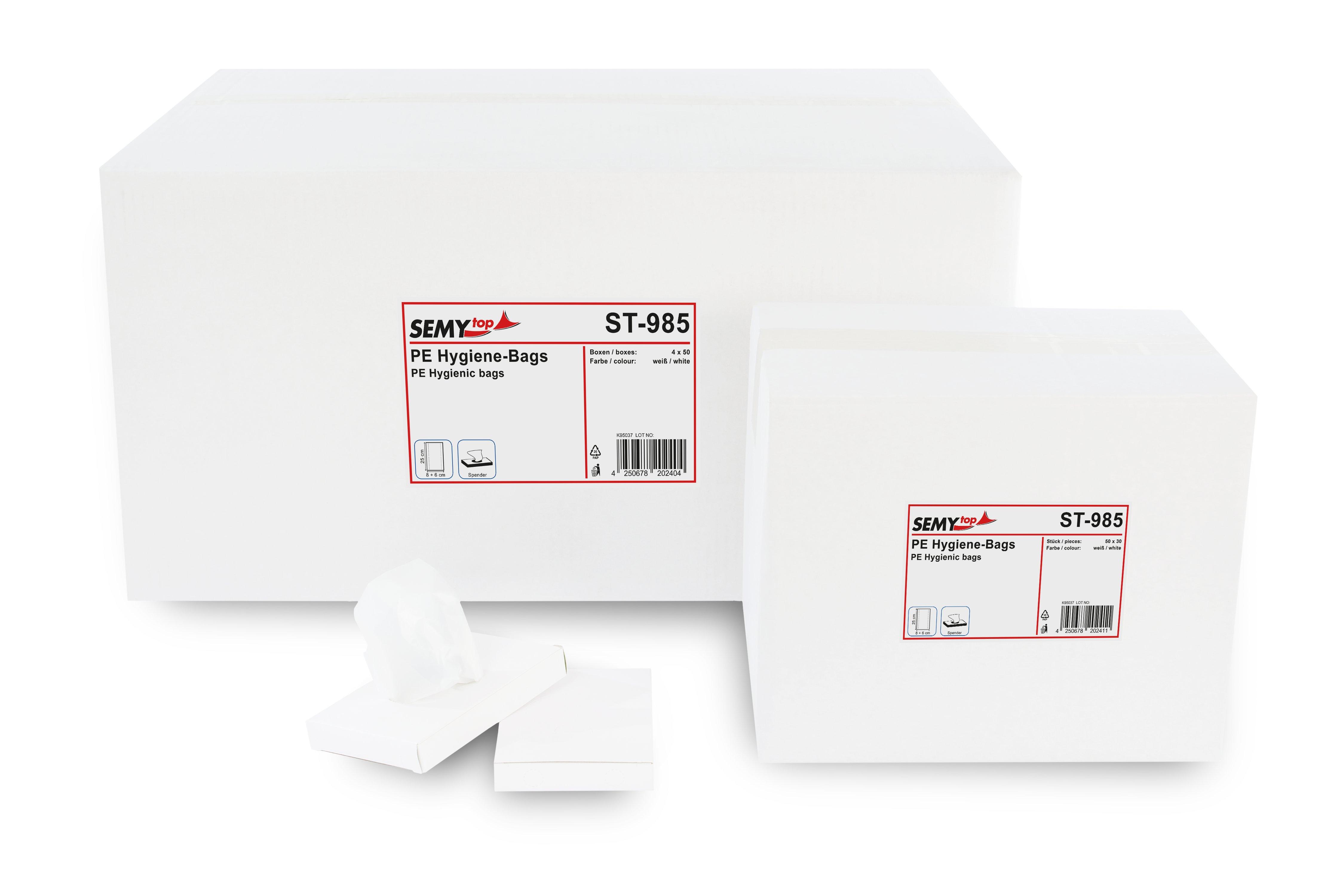 SEMYtop Hygiene-Bags, 4 Karton à 50 x 30 Bags