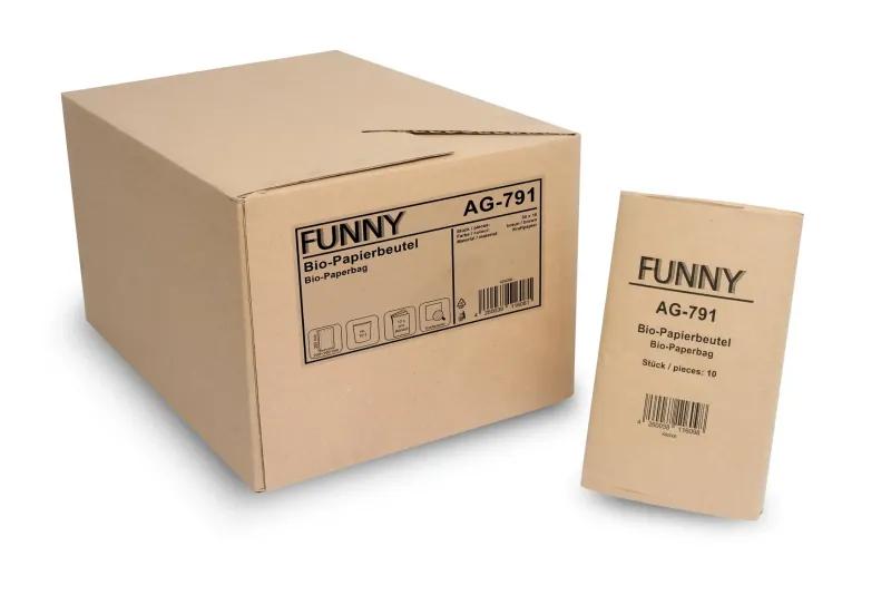 FUNNY Bio-Papierbeutel, 200+160x360mm, braun, 30 x 10 Stück
