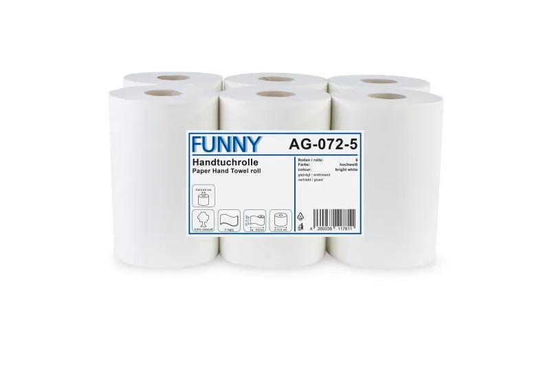FUNNY Handtuchrolle Autocut 21,3 cm, hochweiß 2-lagig, Ø 15 cm, 6 Rollen