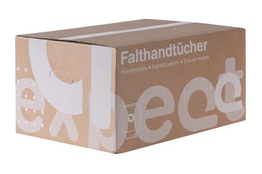 Falthandtücher, V-Falz, 2-lagig, 25,0 x 21,0 cm, 5000 Blatt, Recycling