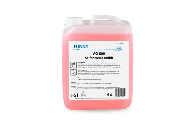 FUNNY Seifencreme mild, rosa 5 l Kanister, aus pflanzlichen Rohstoffen
