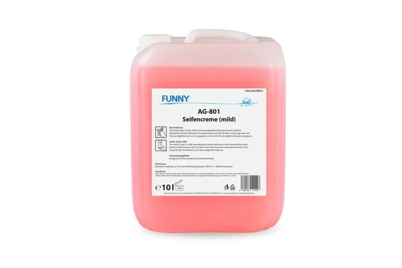 FUNNY Seifencreme mild, rosa 10 l Kanister, aus pflanzlichen Rohstoffen