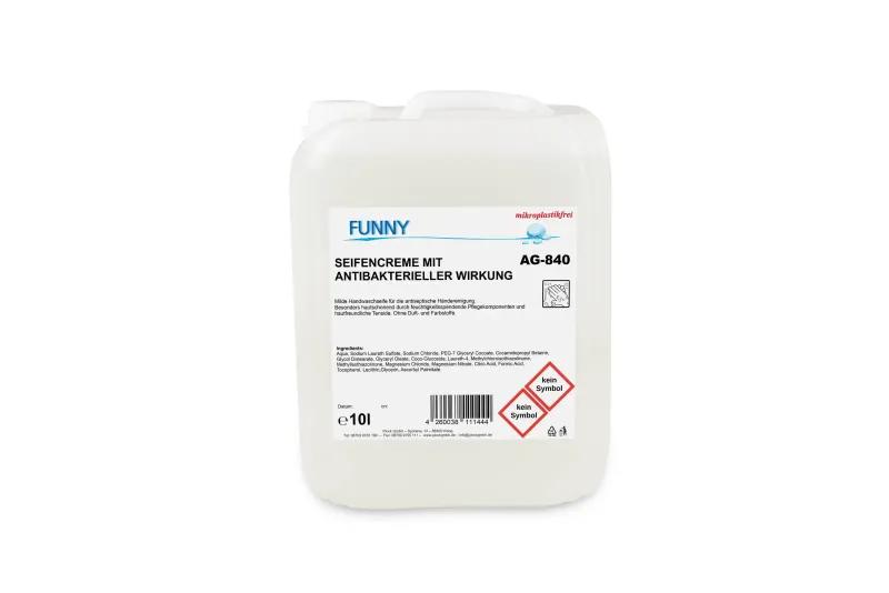 FUNNY Seifencreme mit antibakterieller Wirkung für Lebensmittellverarbeitung geeignet, 10 Liter