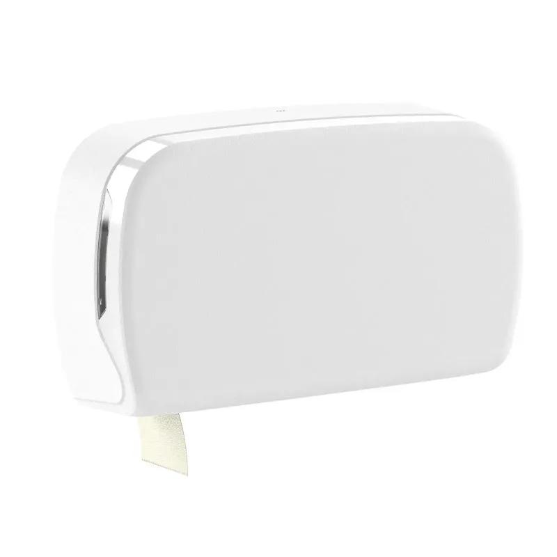 SEMYtop Maxi Jumbo Toilettenpapierspender, für 2 Rollen, weiß matt für Rollen bis Ø 23 cm