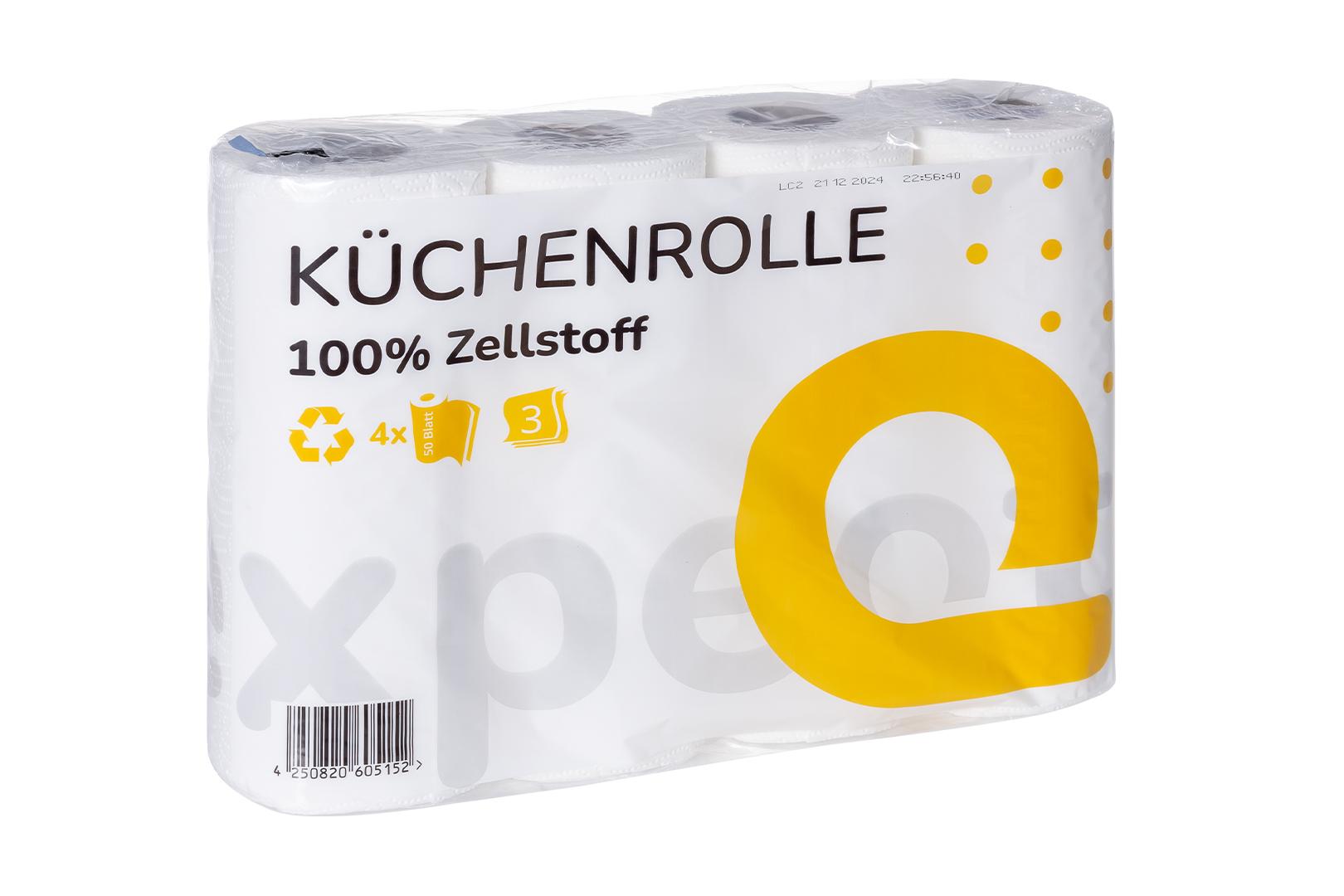 Küchenrollen, 3-lagig, 51 Blatt, Zellulose