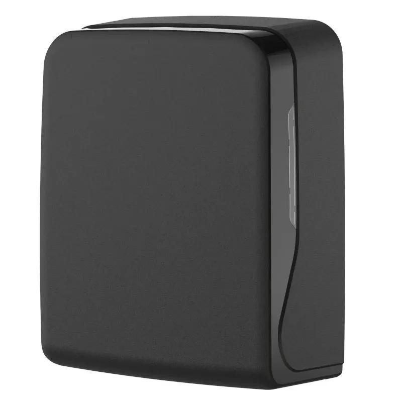 SEMYtop Handtuchspender, Maxi, schwarz matt für V-Falz 600 Blatt