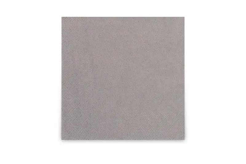 FUNNY Servietten 24 x 24 cm, grau 2-lagig, 1/4-Falz, 12 x 300 Stück