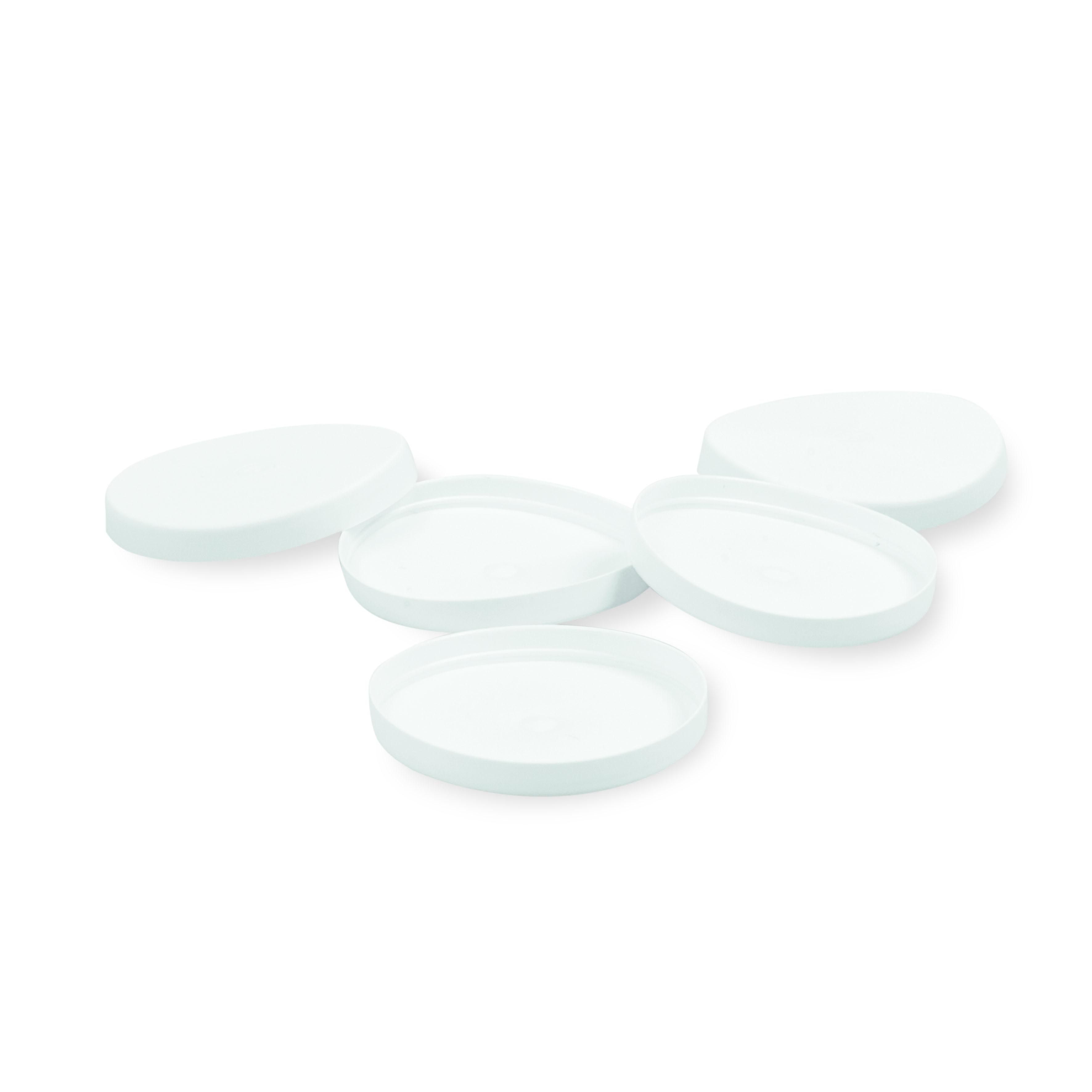 Medizinbecher-Deckel, weiß