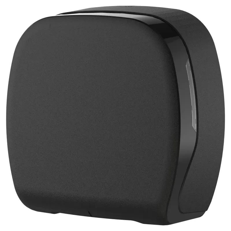 SEMYtop Jumbo Toilettenpapierspender, schwarz matt für Rollen bis Ø25 cm