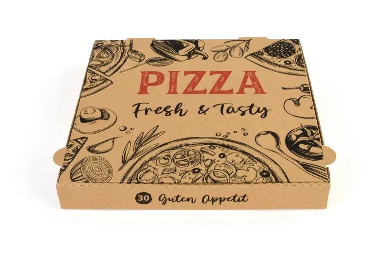 Sobsy Pizzakarton, 30 x 30 x 4 cm braun, 100 Stück