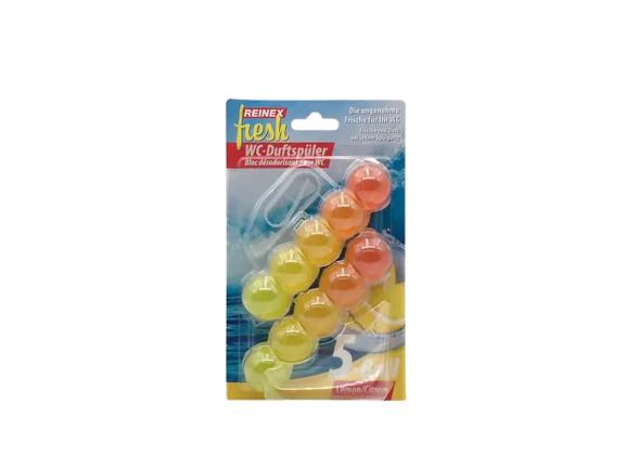 REINEX FRESH WC-Duftspüler 5-Ball Lemon, 2x 35g