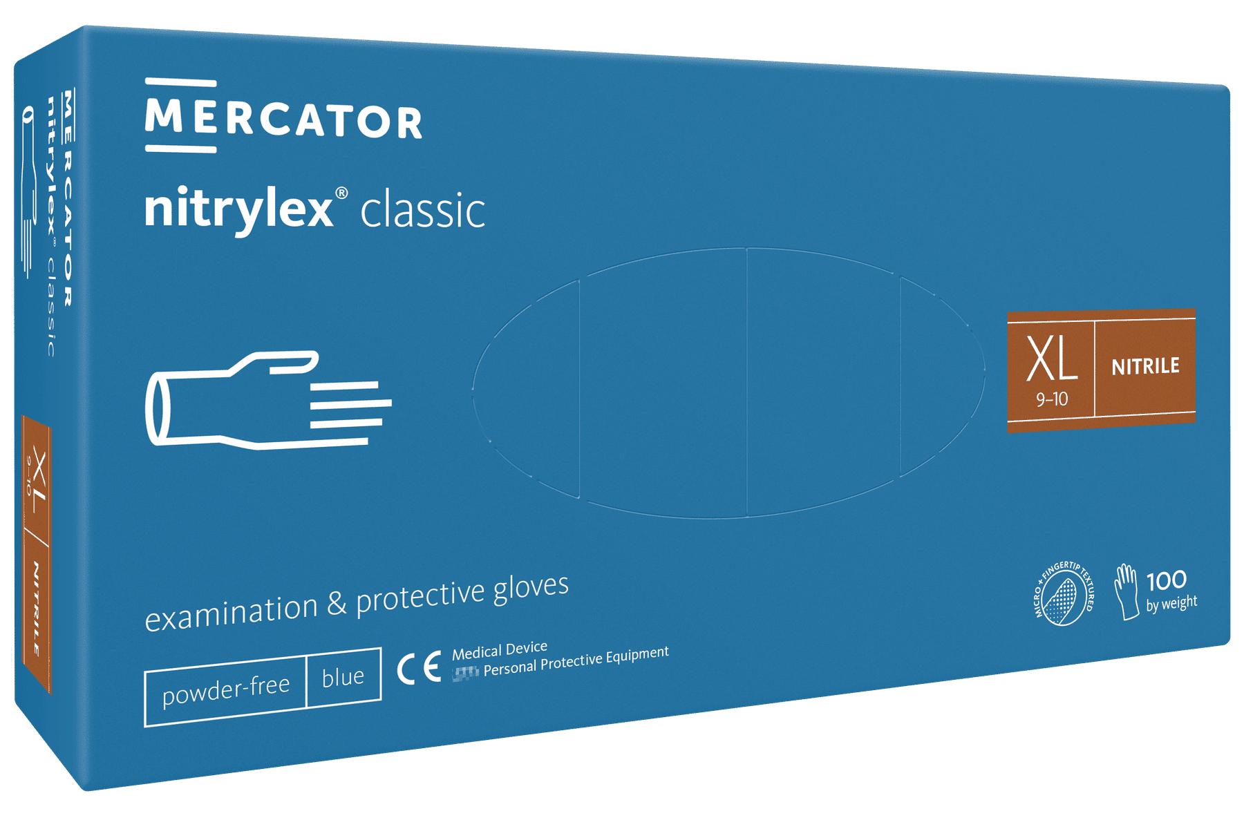 Mercator nitrylex® classic blue Nitrilhandschuhe - Gr. XL