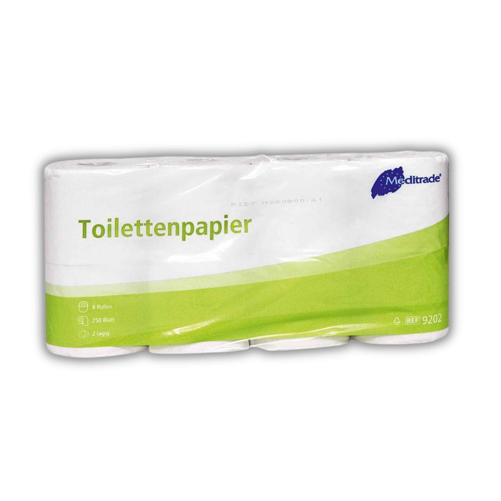 Toilettenpapier Kleinrolle, 2-lagig, 250 Blatt, Recycling