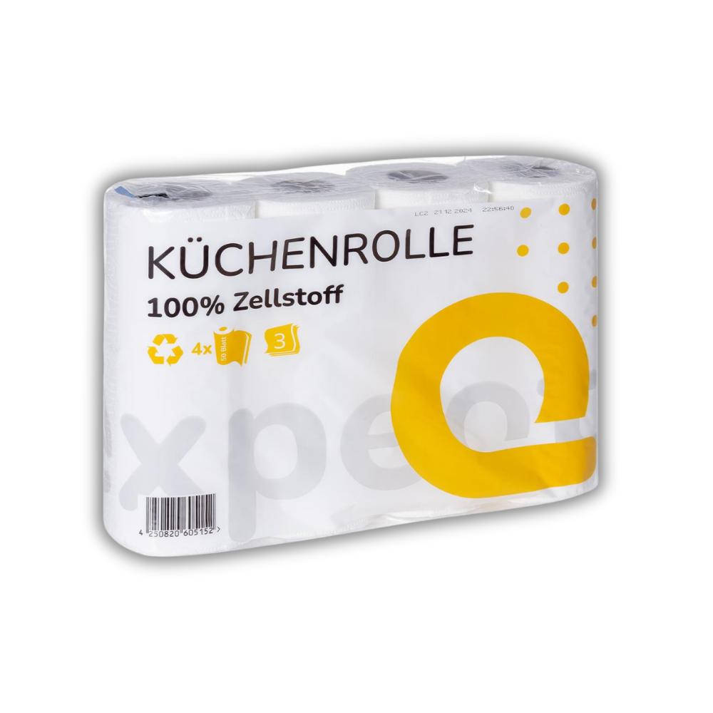 Küchenrollen, 3-lagig, 51 Blatt, Zellulose