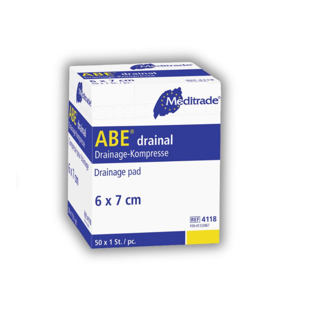 ABE® drainal steril 6 x 7 cm, steril, (50x1 Stück)