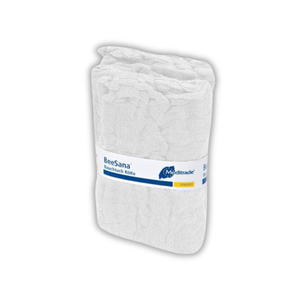 BeeSana® Bauchtuch RöKo, unsteril, 4-fach, 20 x 30 cm, weiß, mit Schlaufe