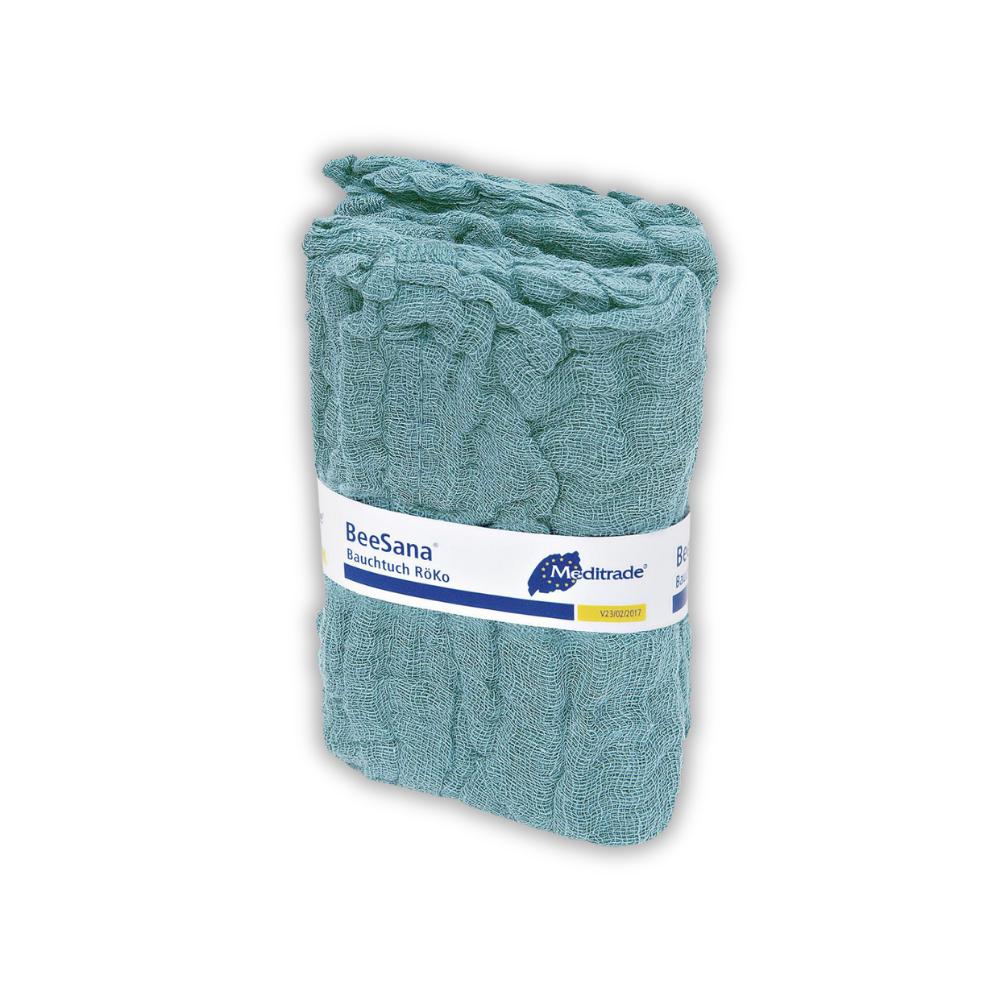 BeeSana® Bauchtuch RöKo, unsteril, 6-fach, 8 x 90 cm, grün, mit Schlaufe